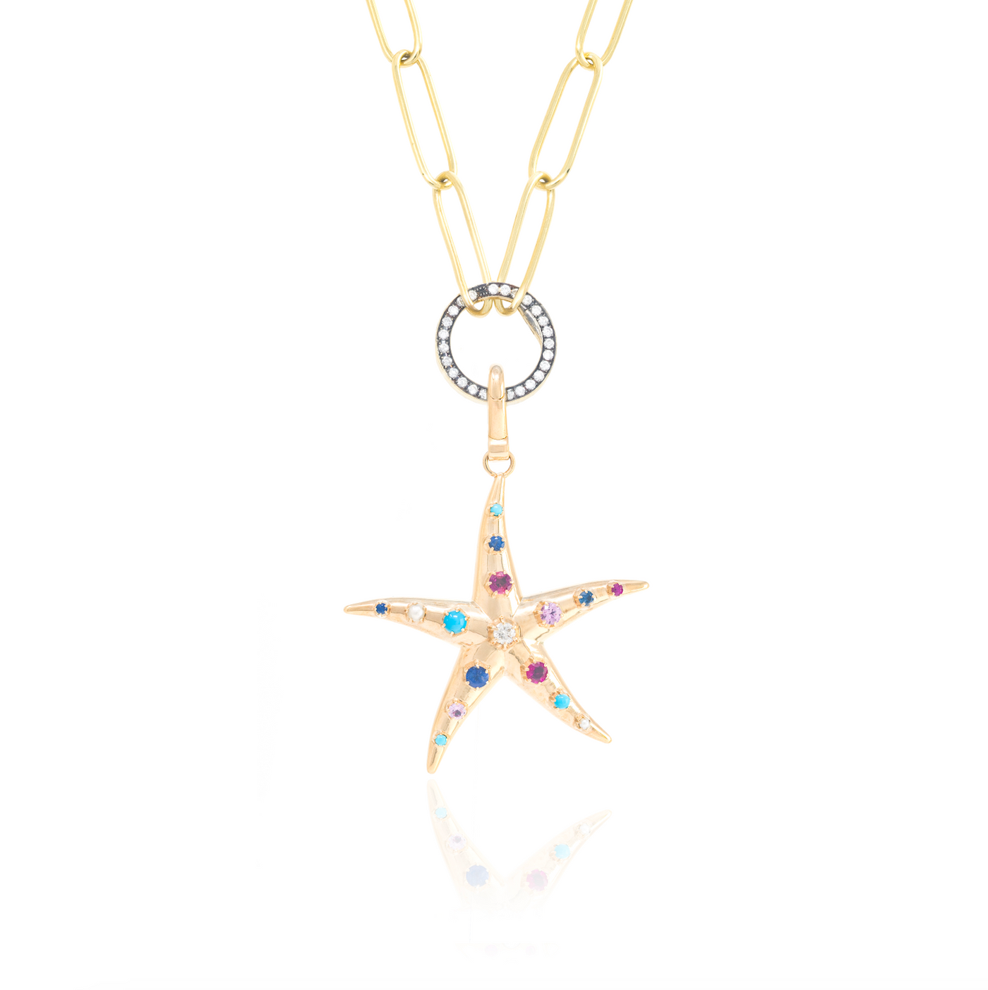 Multicolored Starfish Charm