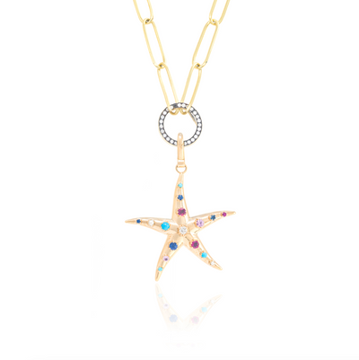 Multicolored Starfish Charm