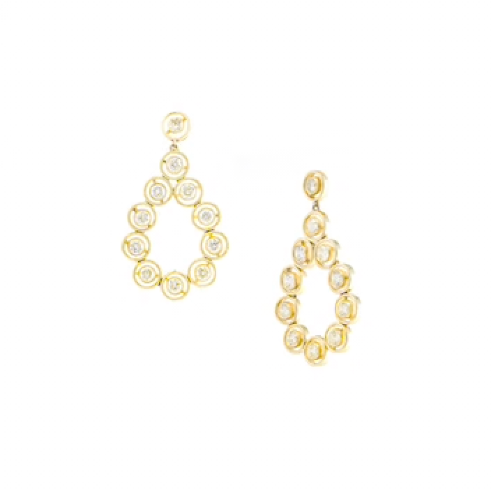 Shadow Diamond Chandelier Earrings