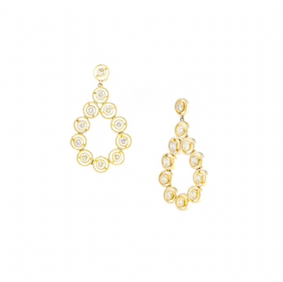 Shadow Diamond Chandelier Earrings