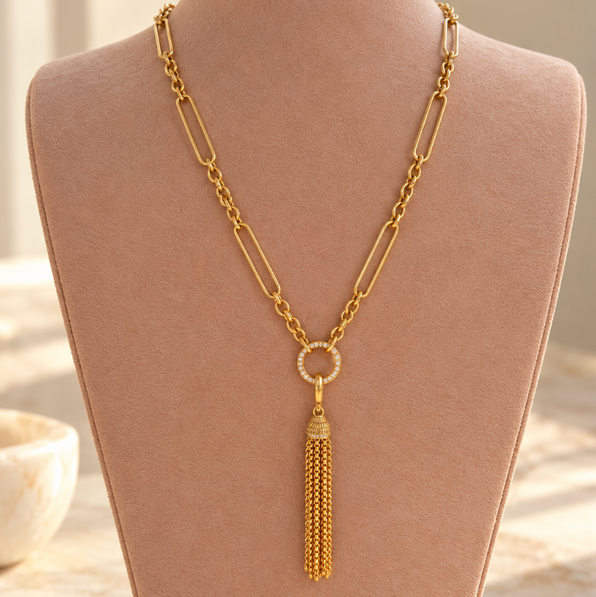 Legacy Chain with Diamond Charm Clasp