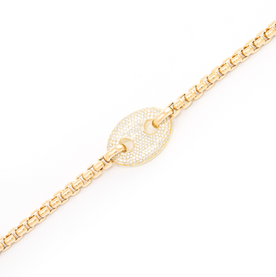 Pave Mariner Link Bracelet