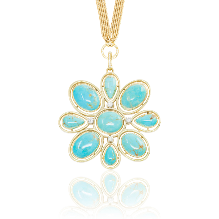 The Turquoise Squash Blossom Charm