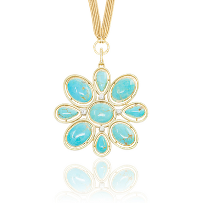 The Turquoise Squash Blossom Charm