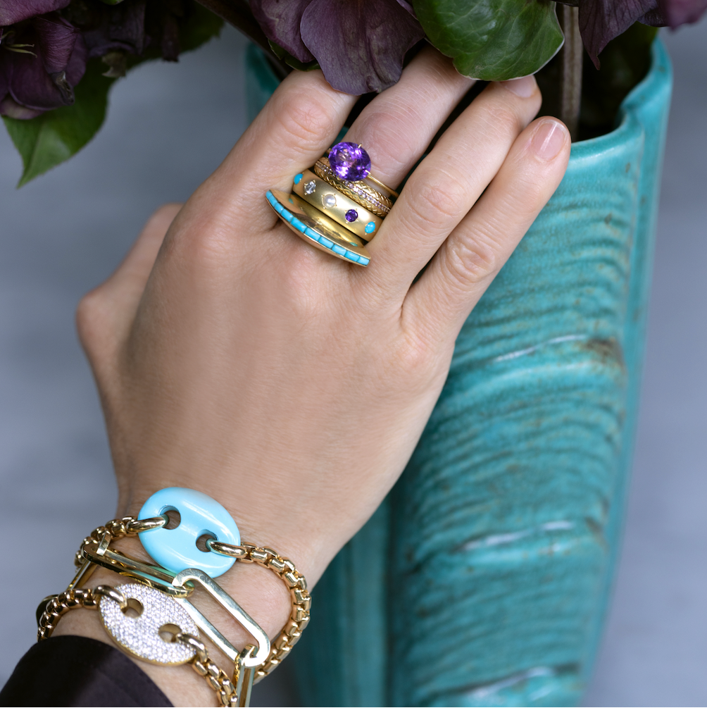 Single Stone Mariner Link Bracelet