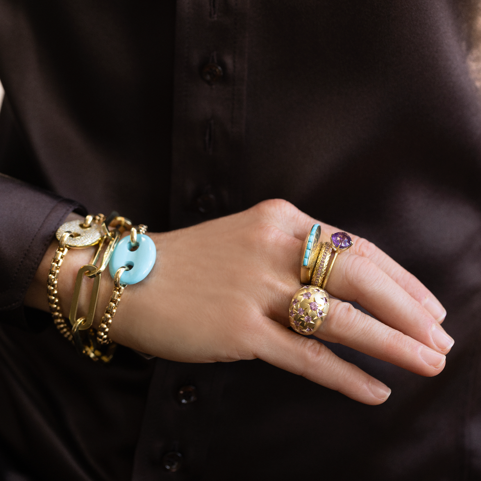 Single Stone Mariner Link Bracelet