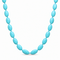 Single Layer Turquoise Beaded Necklace