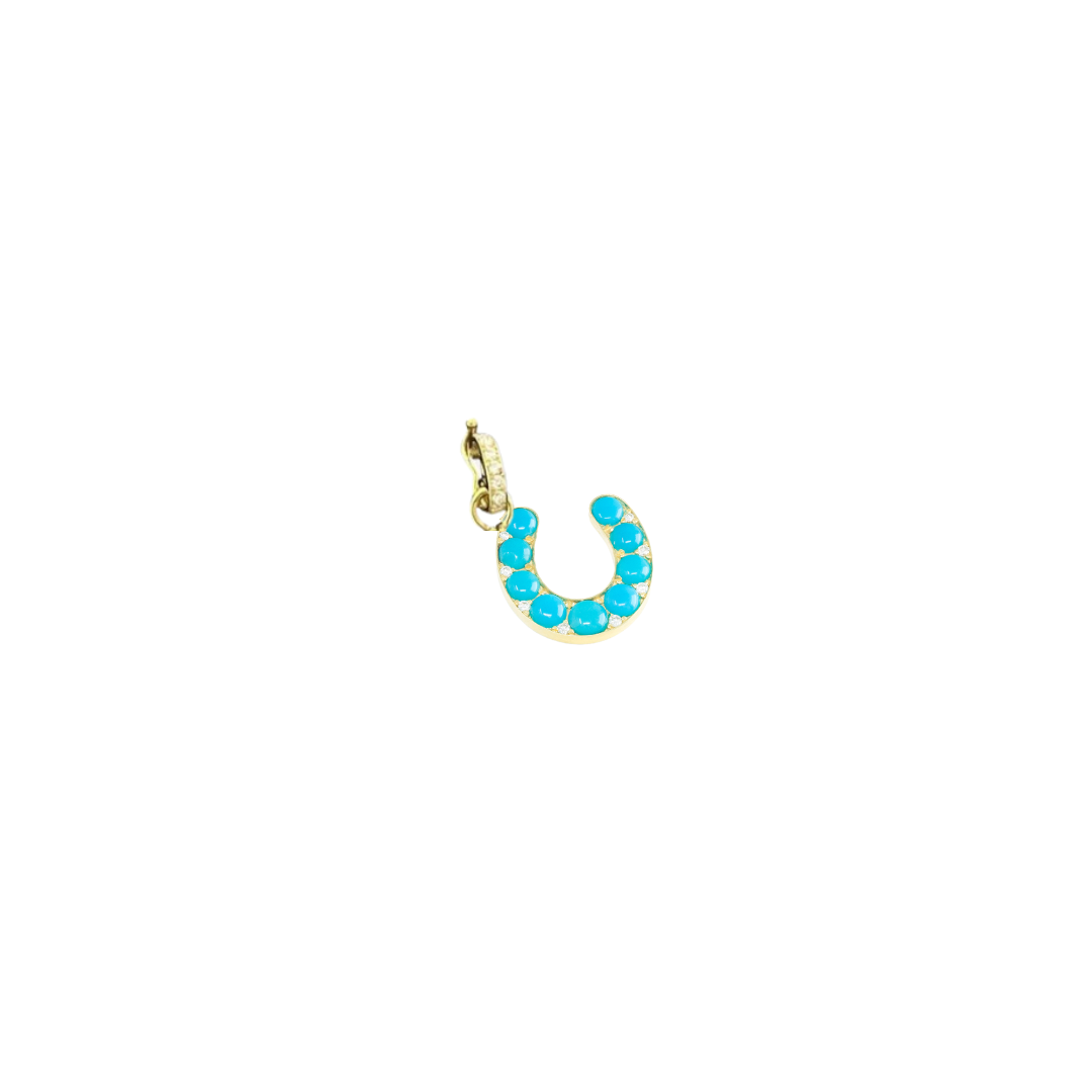 Mini Turquoise Horseshoe