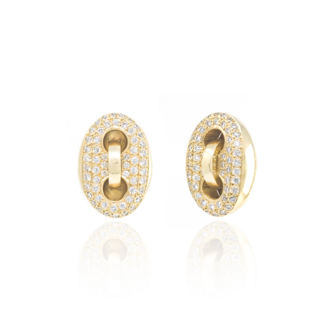 Gold Mariner and Diamond Studs