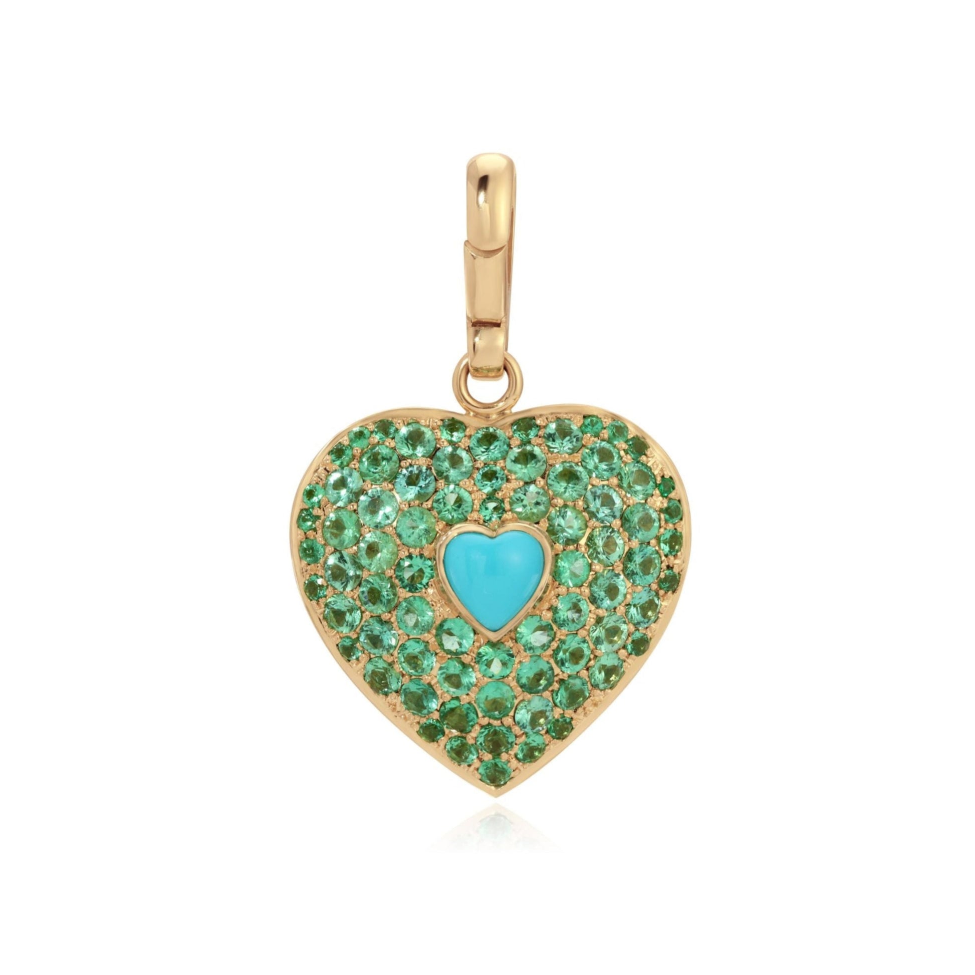 Palm Heart with Turquoise Charm
