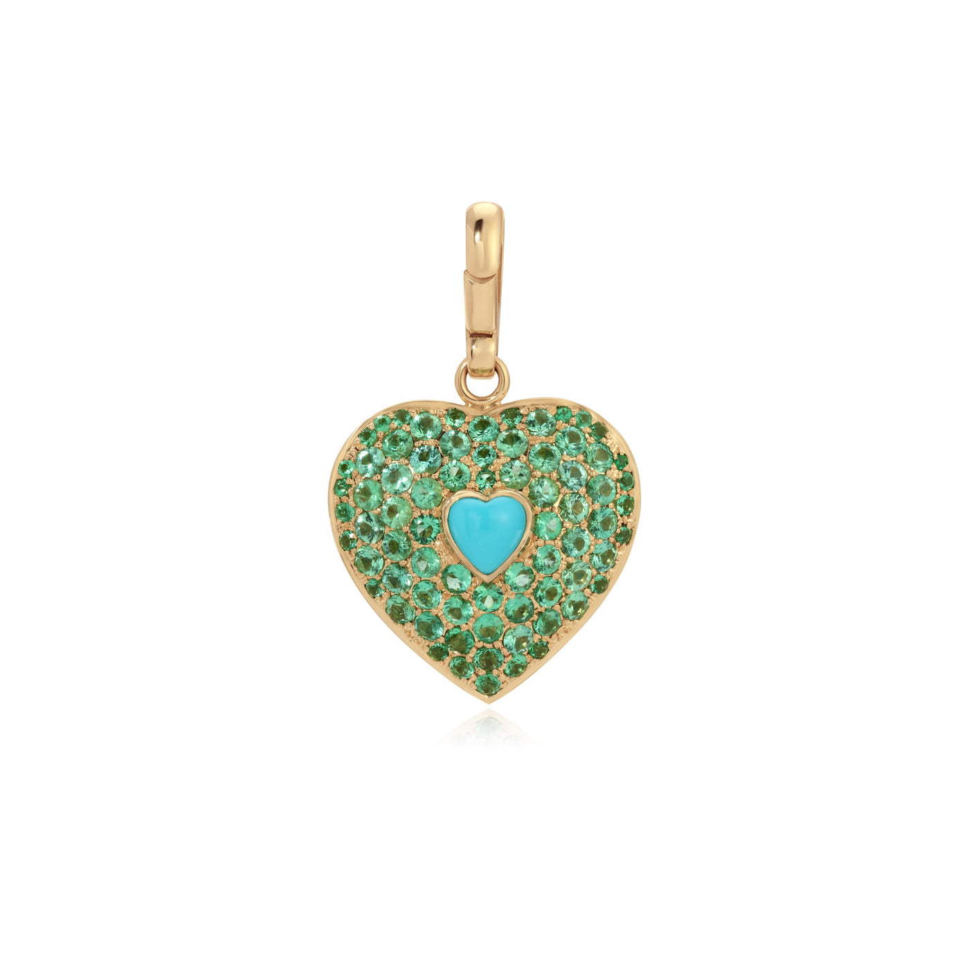 Palm Heart with Turquoise Charm