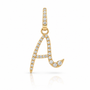 Diamond Snake Initial Charm