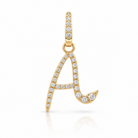 Diamond Snake Initial Charm