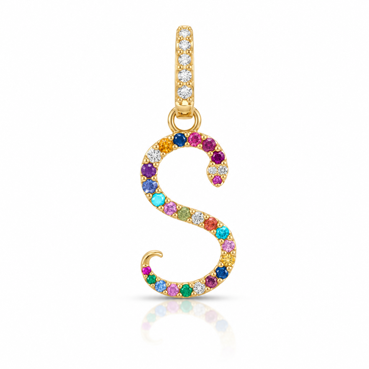 Rainbow Snake Initial Charm