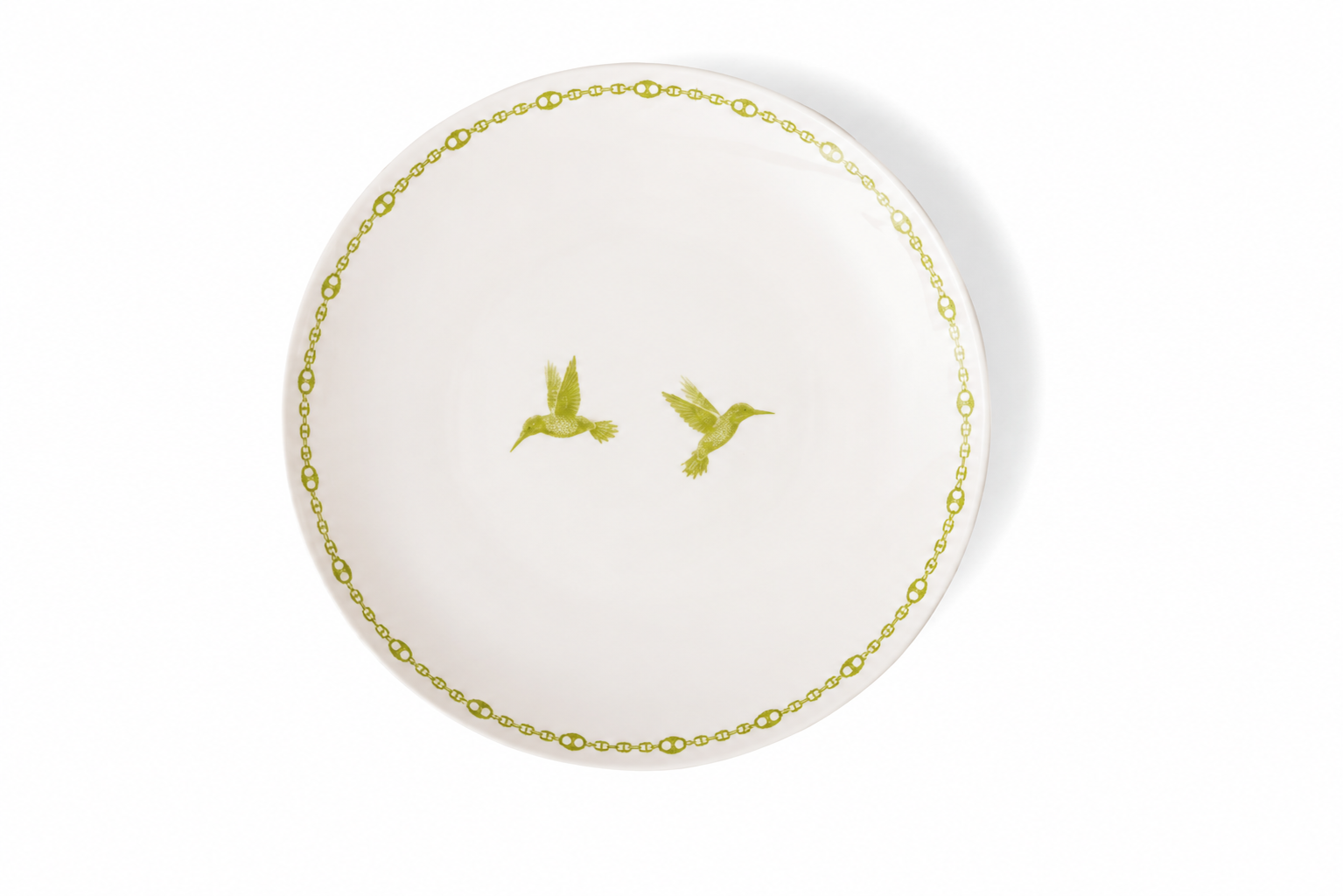 Green Dessert Plate, Set of 2