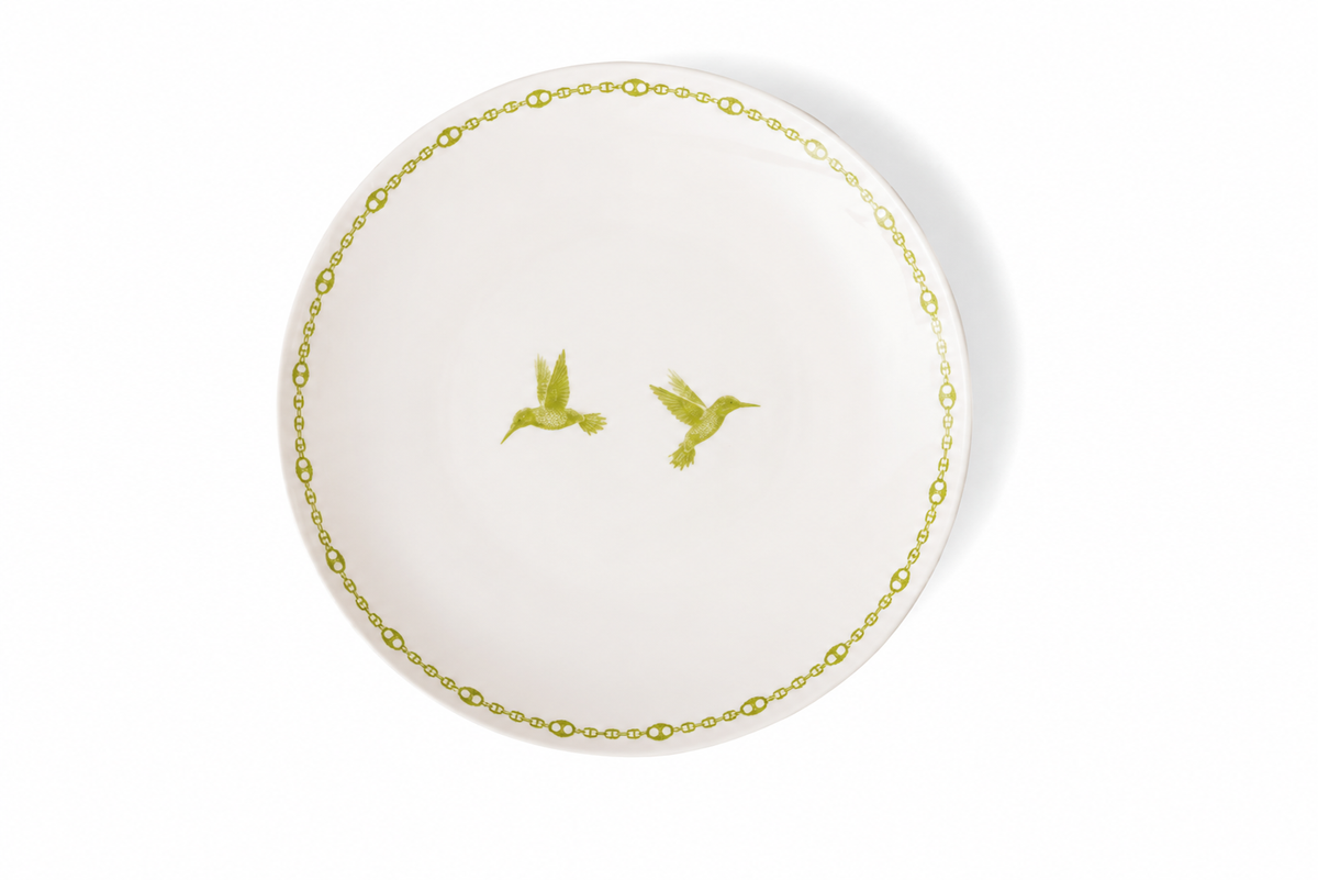 Green Dessert Plate, Set of 2