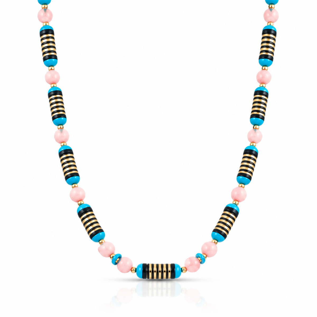 Enamel Multistone Necklace