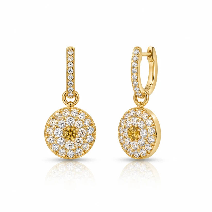Diamond and Yellow Sapphire Full Moon Attachments