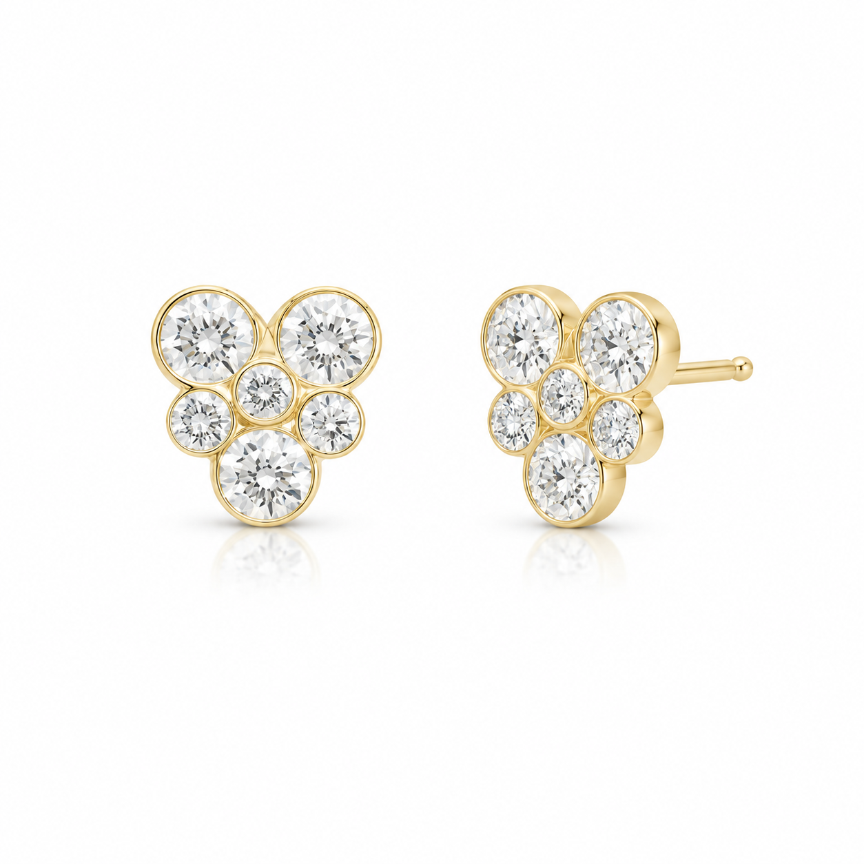 Diamond Flower Studs