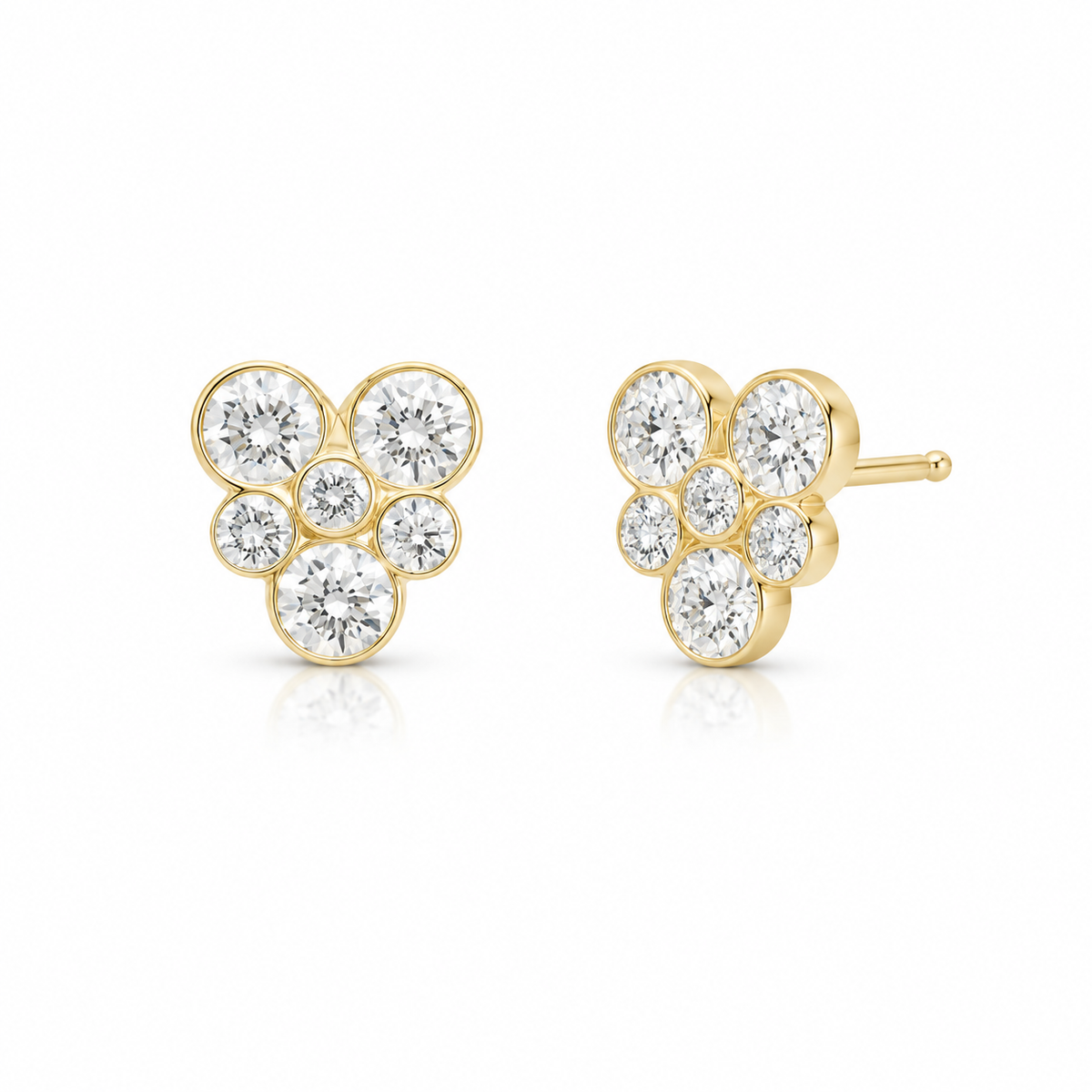 Diamond Flower Studs