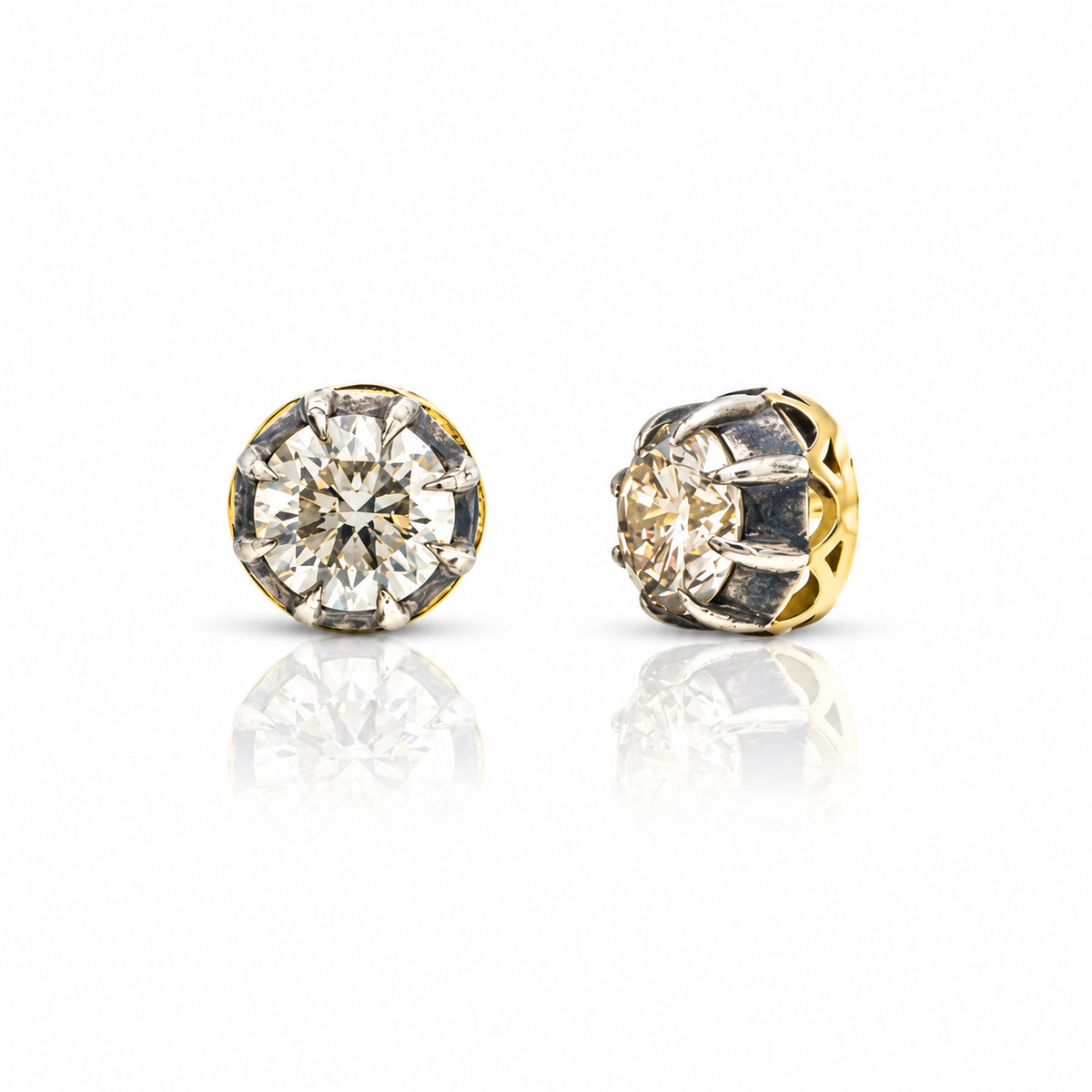 Blackened Diamond Studs
