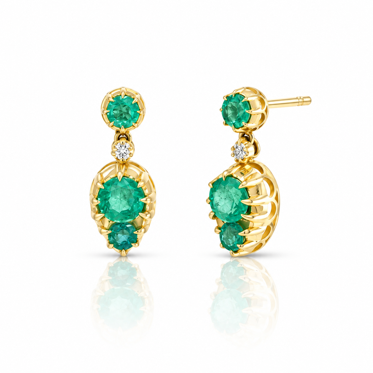Mini Palm Leaf Earrings