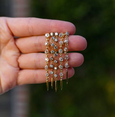 Diamond Fringe Earrings