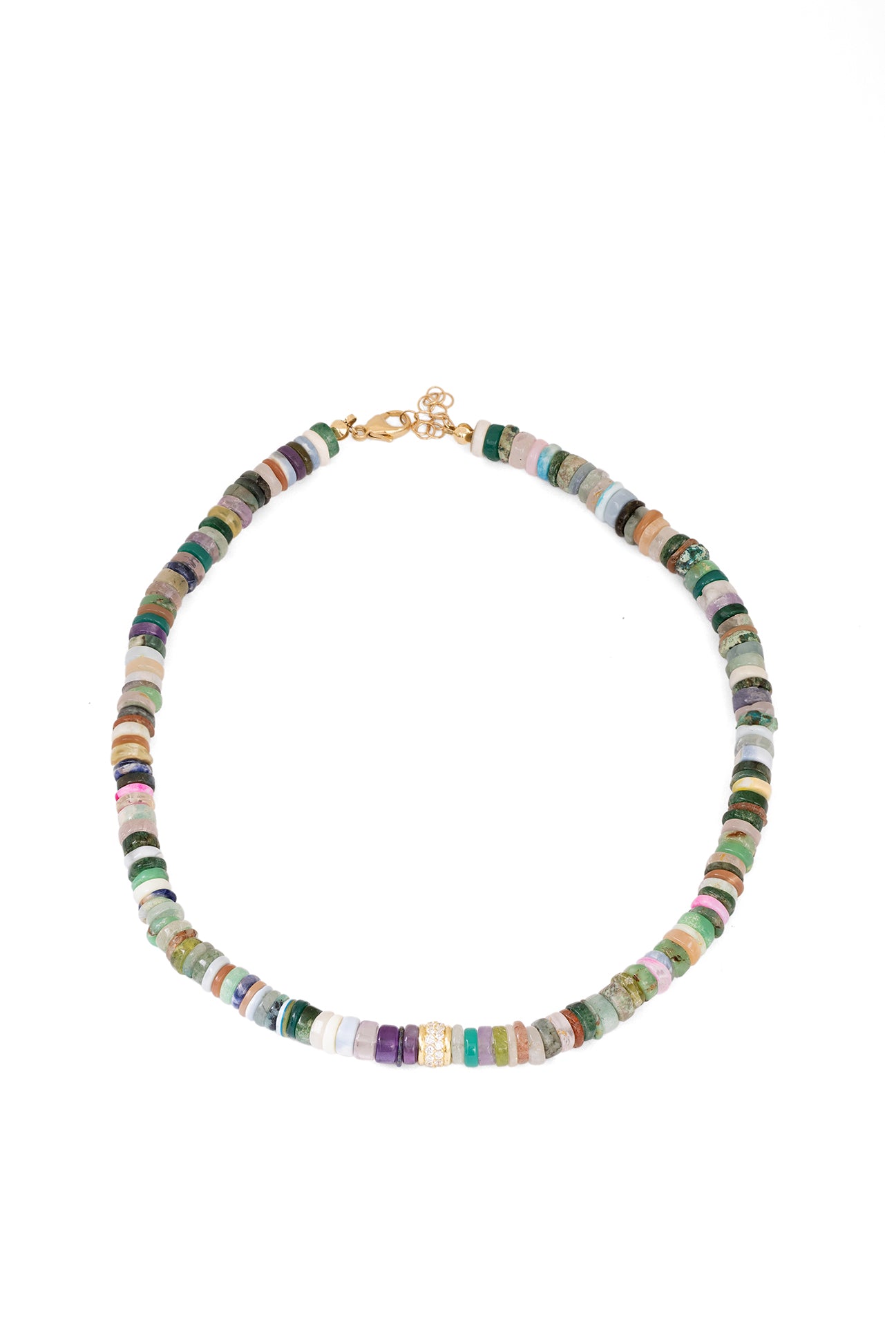 Multicolored Opal Beaded Necklace