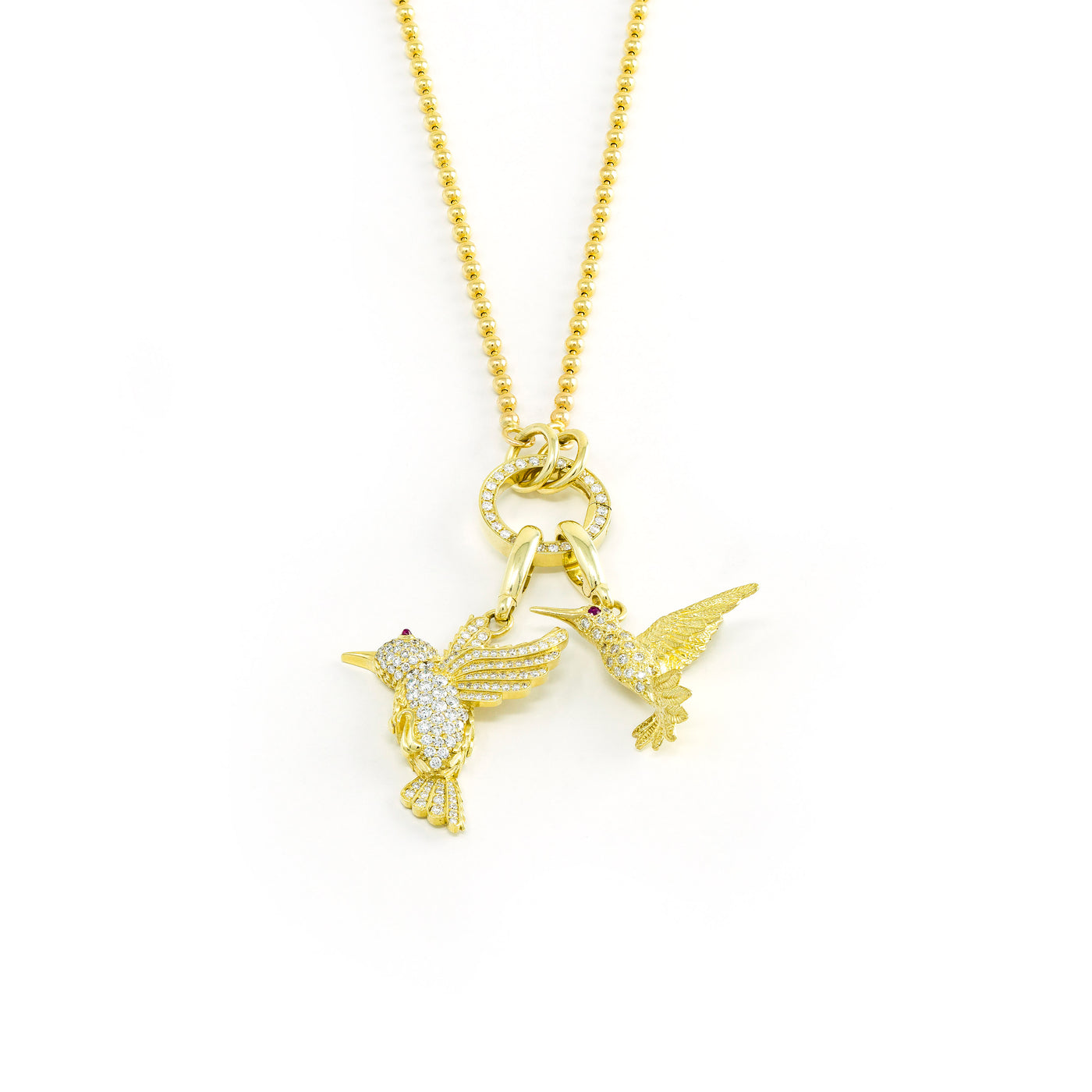 Diamond Hummingbird Charm