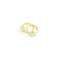 Single Stone Diamond Hoops
