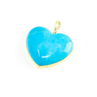 Large Carved Turquoise Heart