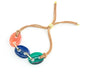 Three Stone Mariner Bracelet on Leather