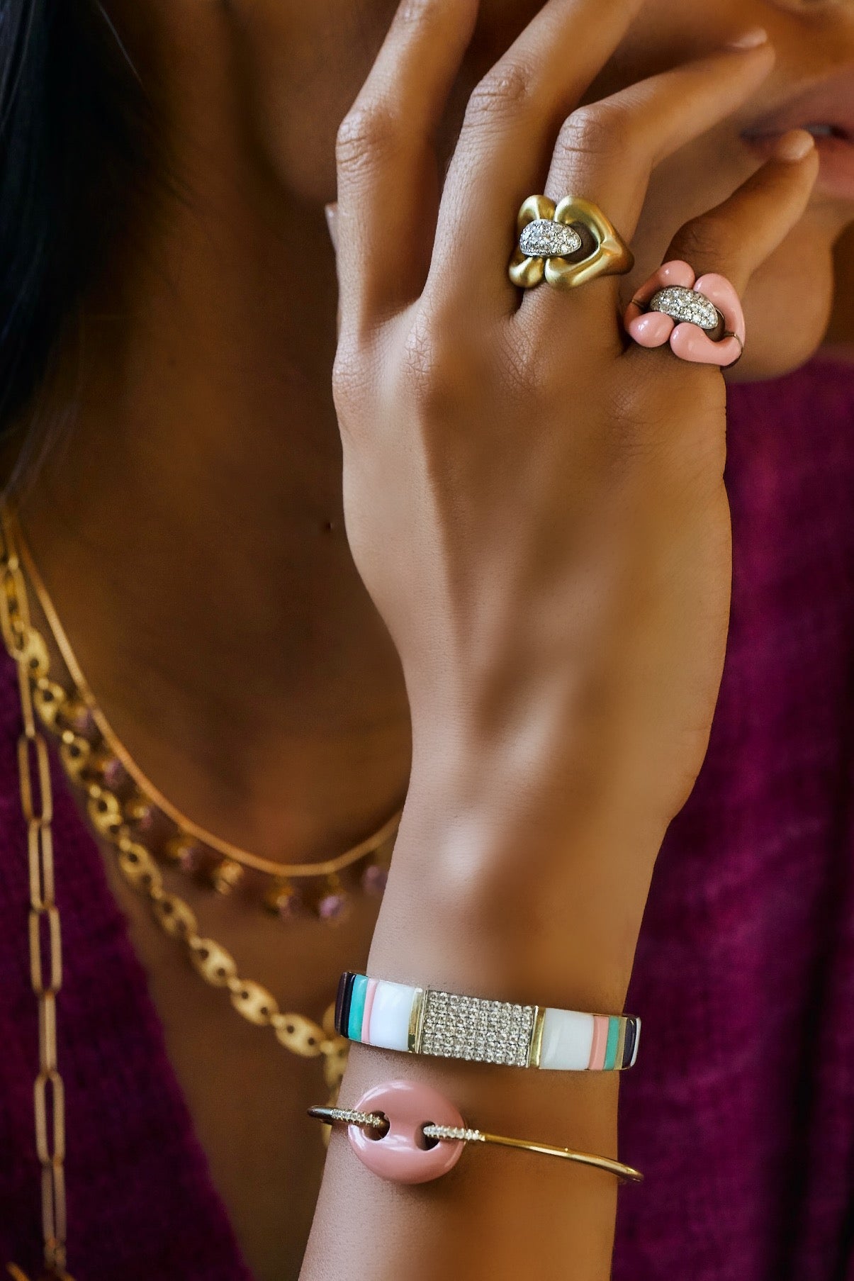 Carved Stone Nautical Ring