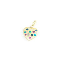 Multi Stone Gypsy Heart Charm