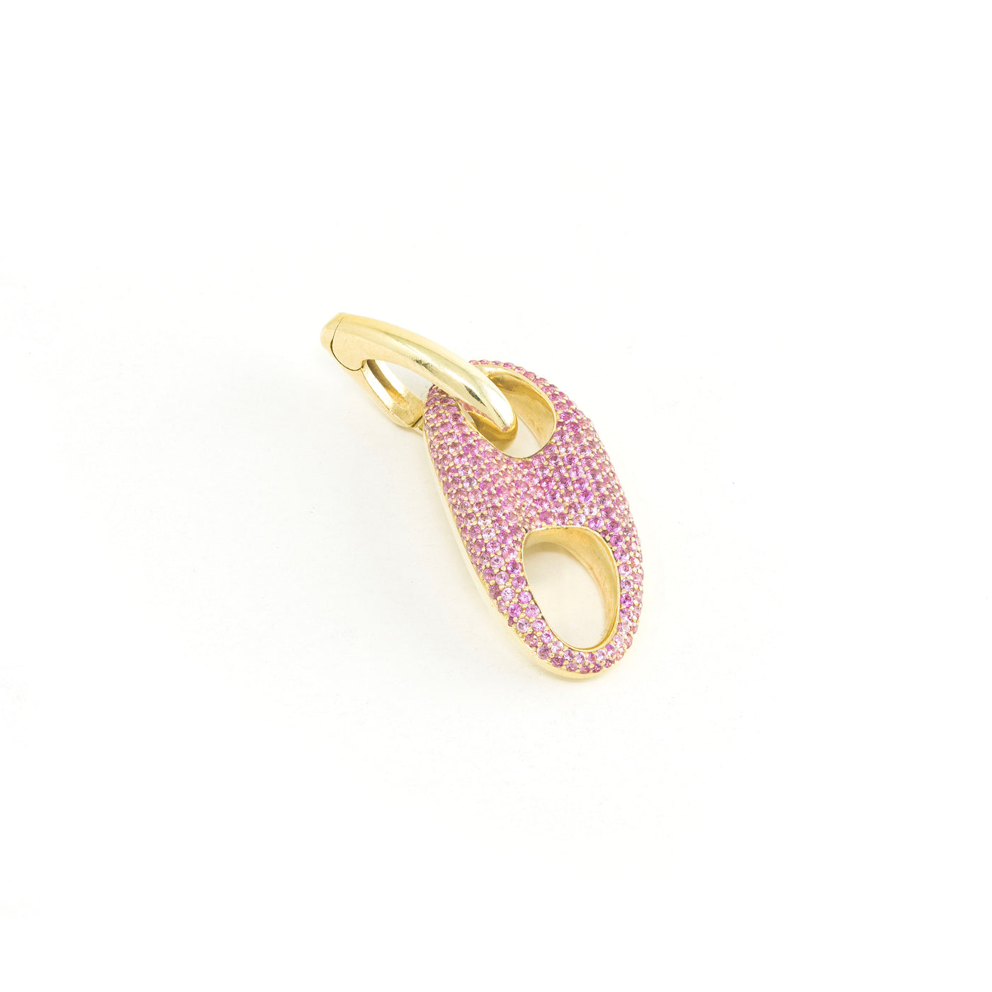 Small Pink Sapphire Nautical Link Charm