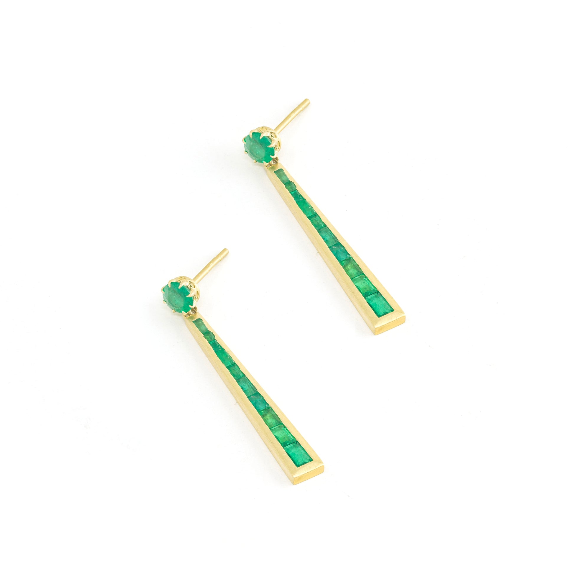 Emerald Eiffel Tower Earrings