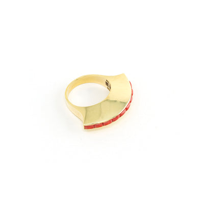 Coral Eclipse Ring