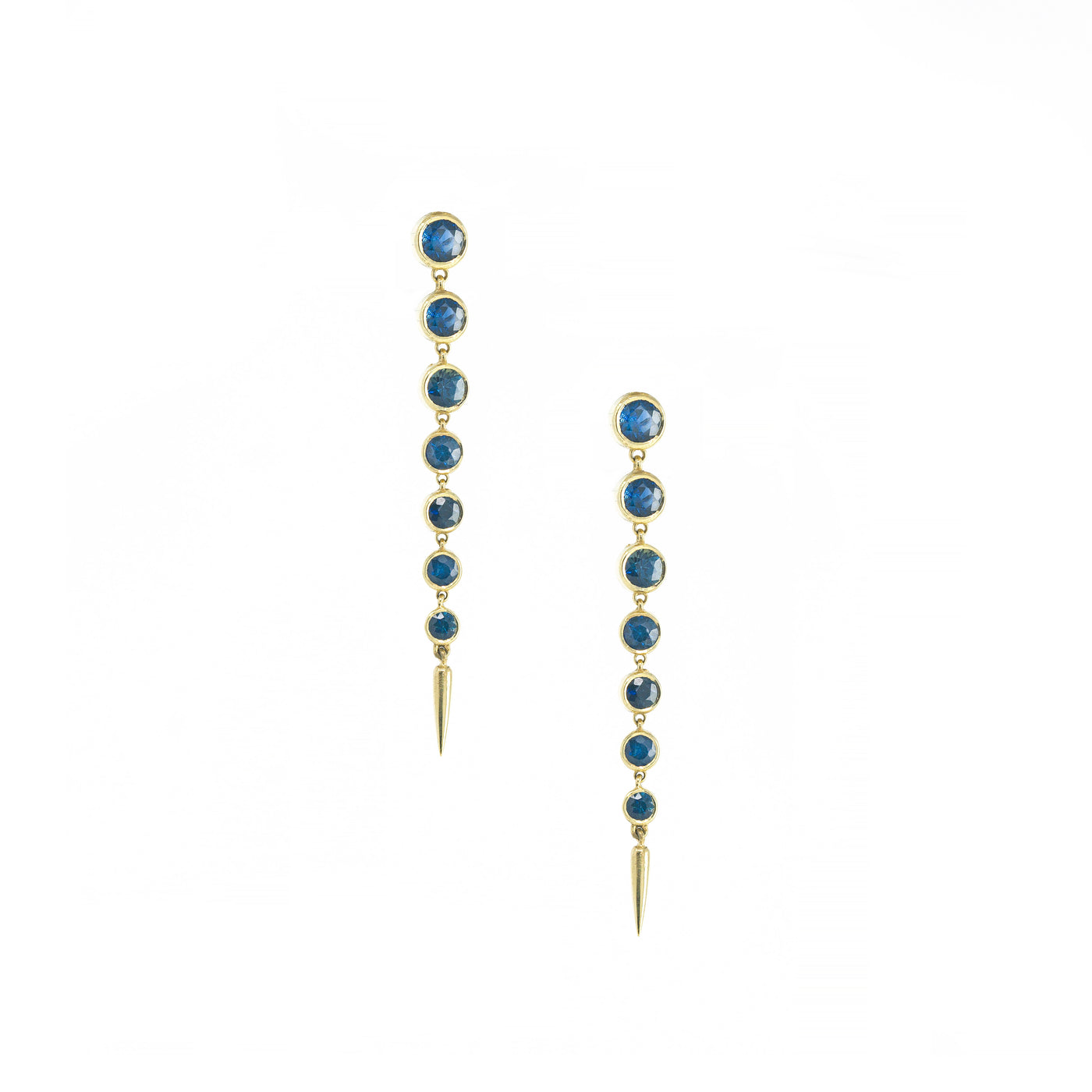 Blue Sapphire Fringe Earrings