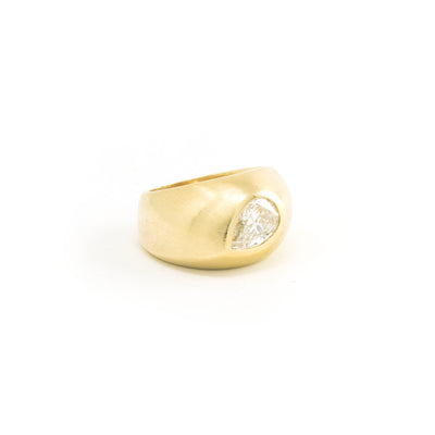Large Pear Diamond Ring