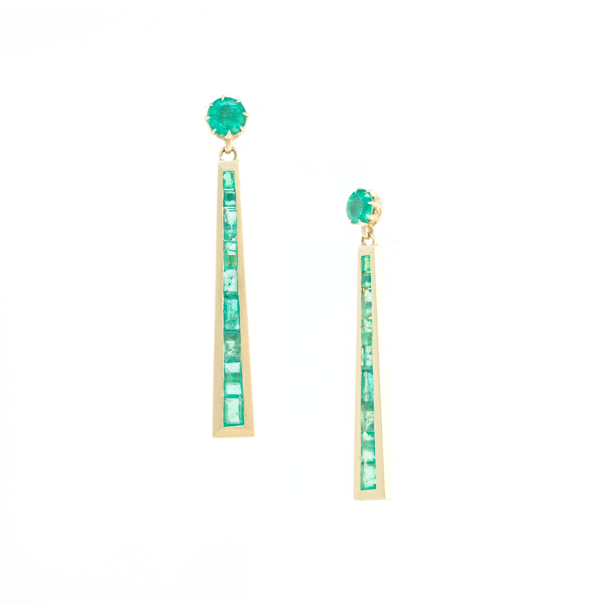 Emerald Eiffel Tower Earrings