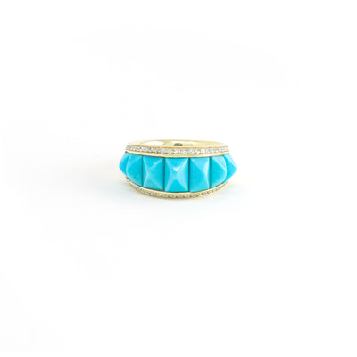 Turquoise  Pyramid Ring