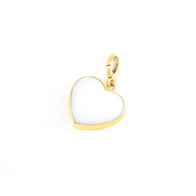 Mother Of Pearl Carved Heart Charm