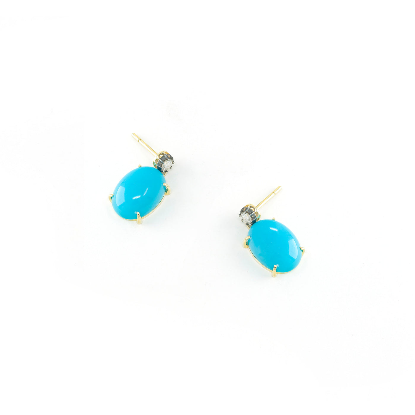 Turquoise and Diamond Drops