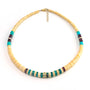 Turquoise and Cream Heishi Beaded Necklace