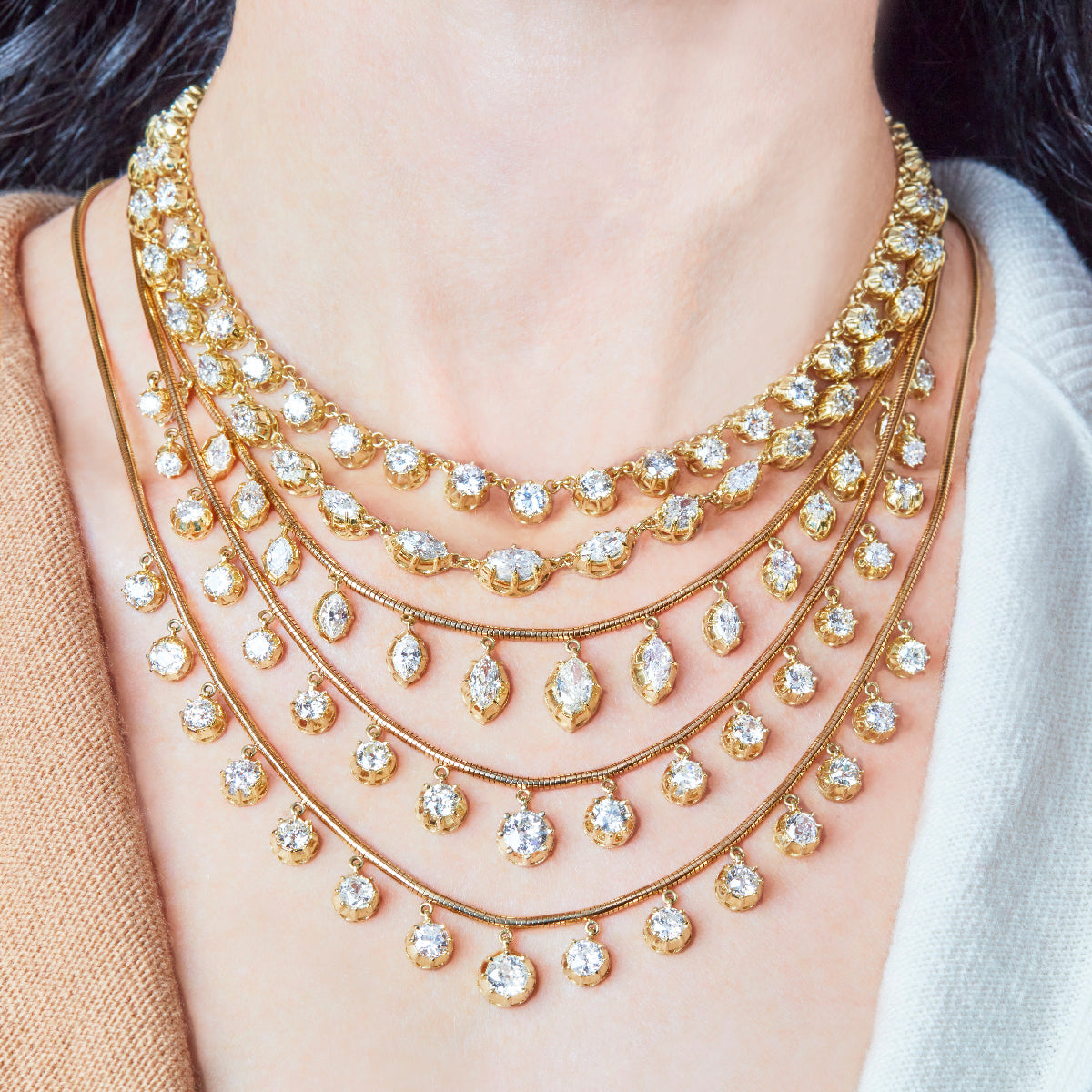 Diamond Fringe Necklace