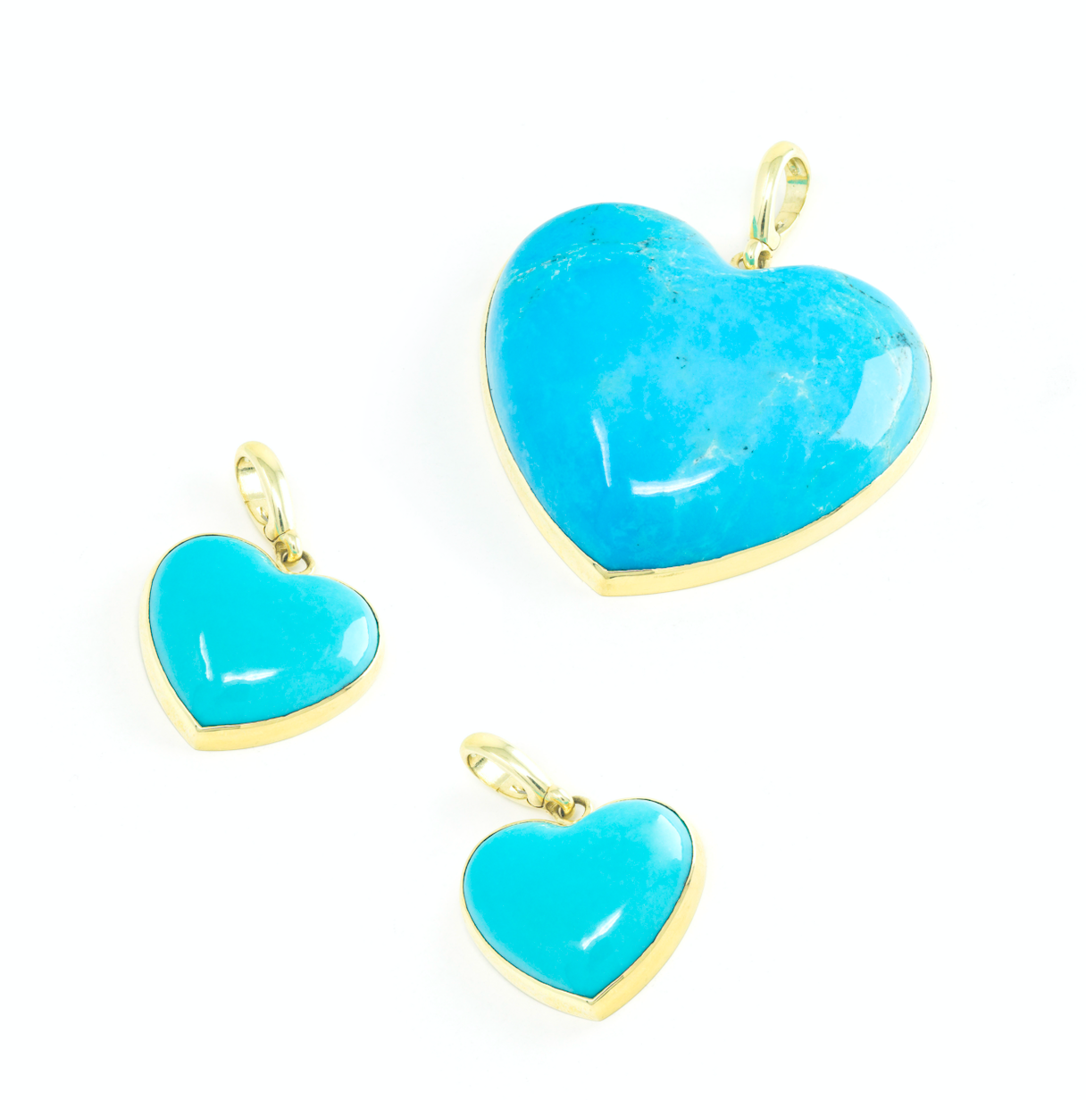 Large Carved Turquoise Heart