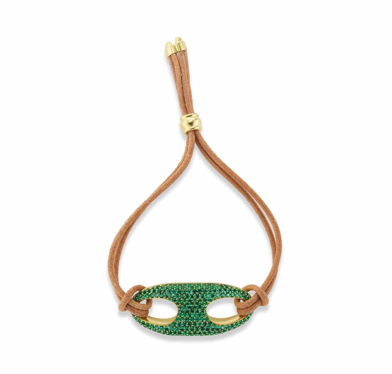 Emerald Nautical Link on Leather