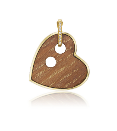 Wooden Heart Charm