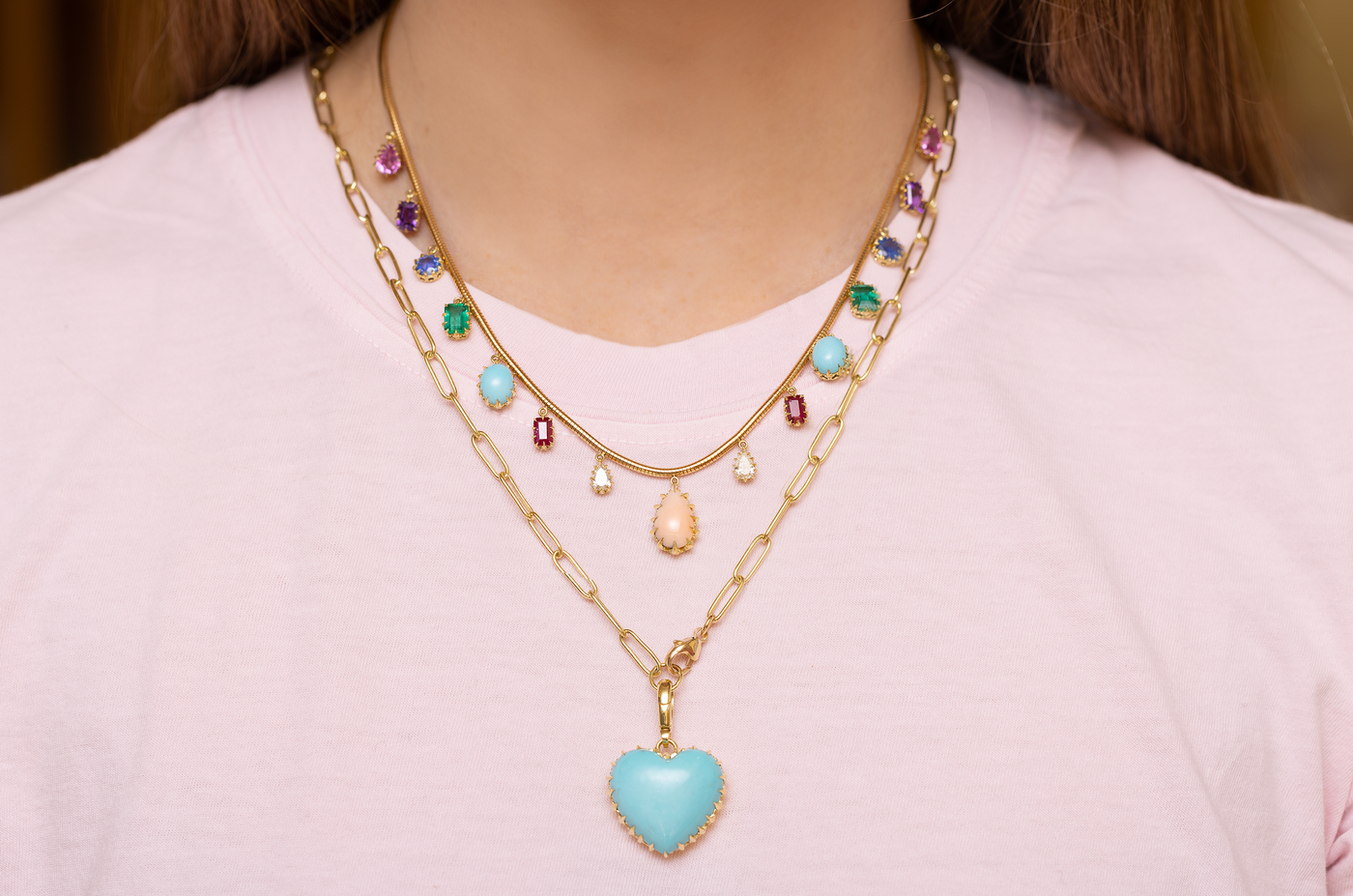Small Victorian Turquoise Heart