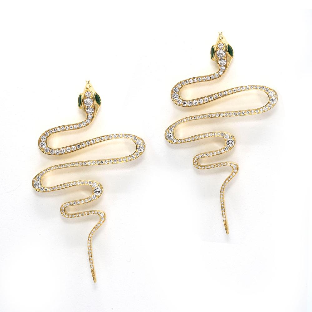Zig Zag Snake Earrings